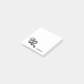 black coal snake watercolor custom post-it® notes (Schuin)