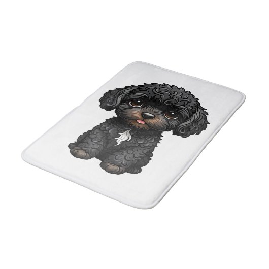 Black Cockapoo Badmat (Gekanteld)