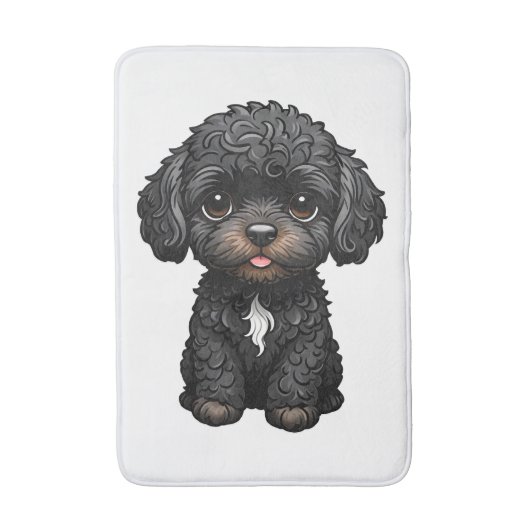 Black Cockapoo Badmat (Voorkant Verticaal)