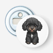 Black Cockapoo Button Flesopener (Voorkant)