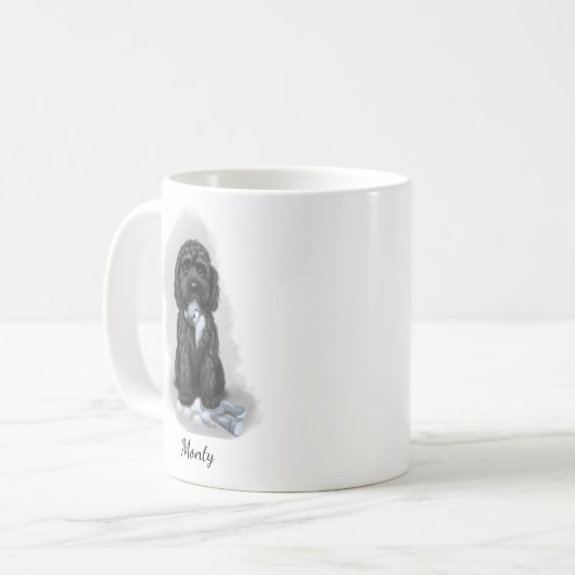 Black Cockapoo: De Teddy is verslagen Koffiemok (Voorkant links)