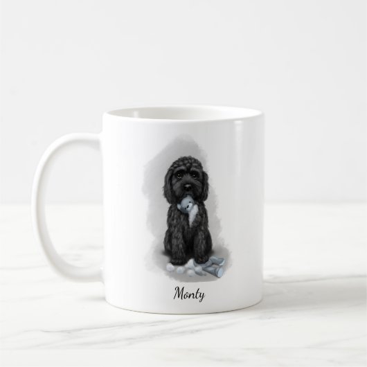 Black Cockapoo: De Teddy is verslagen Koffiemok (Links)