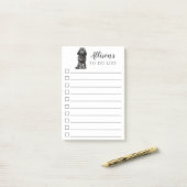 Black Cockapoo Dog gepersonaliseerd om lijst te do Post-it® Notes (Op bureau)
