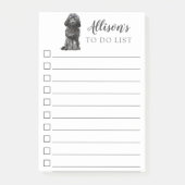 Black Cockapoo Dog gepersonaliseerd om lijst te do Post-it® Notes (Voorkant)