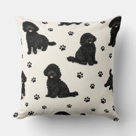 Black Cockapoo Gift | Cute Dog Pattern Cushion Kussen