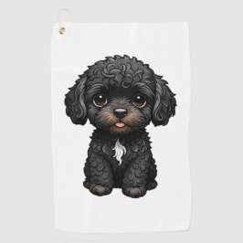 Black Cockapoo Golfhanddoek