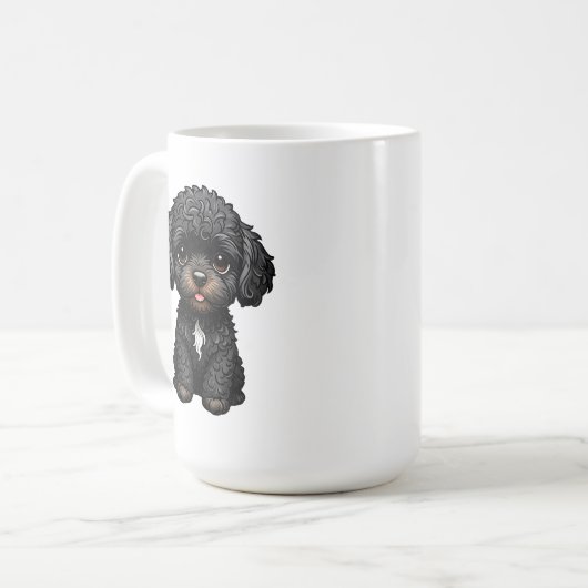 Black Cockapoo Koffiemok (Voorkant links)