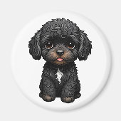 Black Cockapoo Magneet (Voorkant)