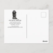 Black Cockapoo Moving Announcement Briefkaart (Achterkant)