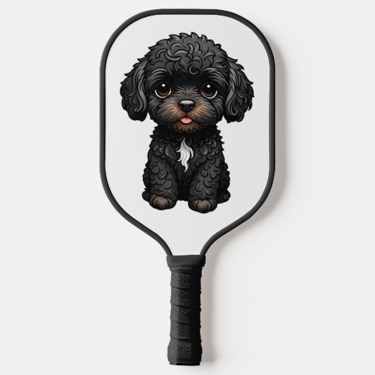 Black Cockapoo Pickleball Paddle (Achterkant)
