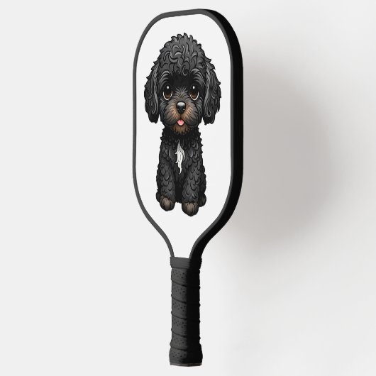 Black Cockapoo Pickleball Paddle (Links)