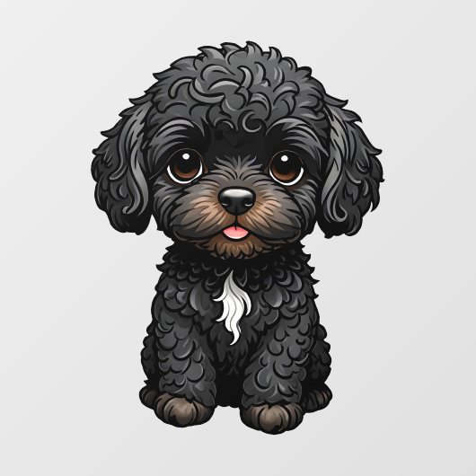 Black Cockapoo Raamsticker (Vel)