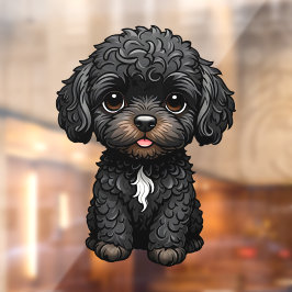 Black Cockapoo Raamsticker