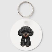 Black Cockapoo Sleutelhanger (Voorkant)