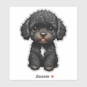Black Cockapoo Sticker (Vel)
