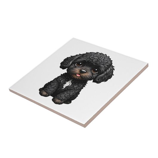 Black Cockapoo Tegeltje (Zijkant)