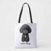 Black Cockapoo Tote Bag (Voorkant)