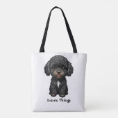 Black Cockapoo Tote Bag (Achterkant)