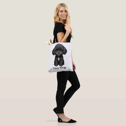 Black Cockapoo Tote Bag (Op model)