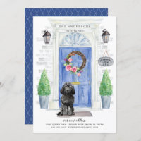 Black Cockapoo Voorste deurbewegende aankondiging