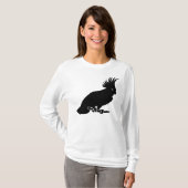 Black Cockatau Silhouette T-shirt (Voorkant volledig)