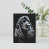 Black Cocker Spaniel Briefkaart (Staand voorkant)