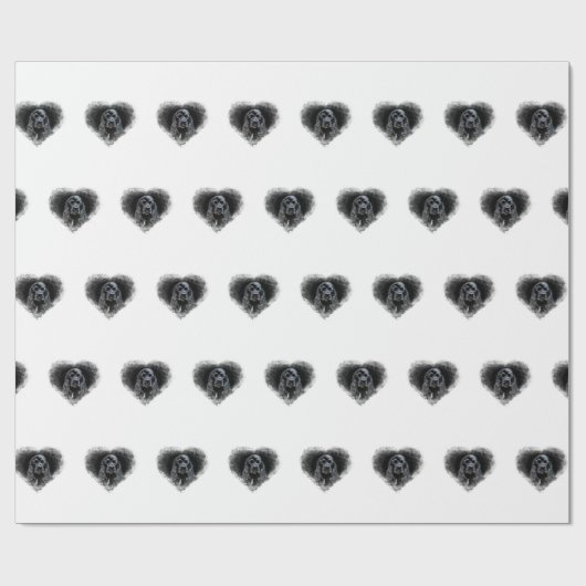 Black Cocker Spaniel Cadeaupapier (Vlak)