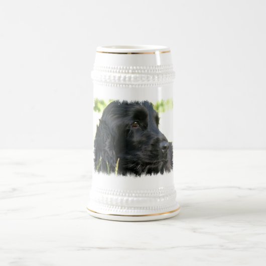 Black Cocker Spaniel Dog Beer Stein Bierpul (Center)