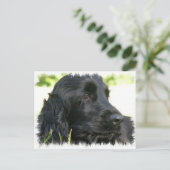 Black Cocker Spaniel Dog Briefkaart (Staand voorkant)