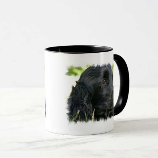 Black Cocker Spaniel Dog Coffee Mok (Voorkant rechts)