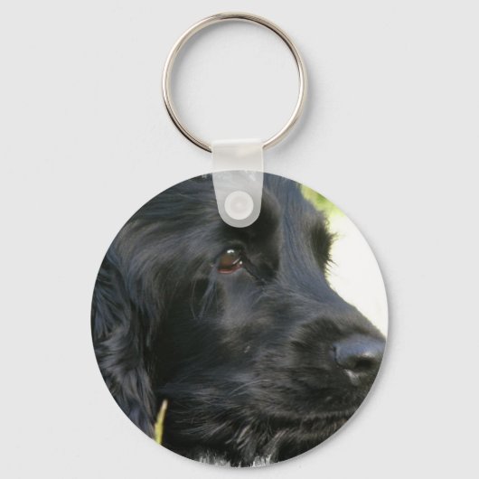 Black Cocker Spaniel Dog Sleutelhanger (Voorkant)