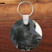 Black Cocker Spaniel Dog Sleutelhanger (Voorkant)