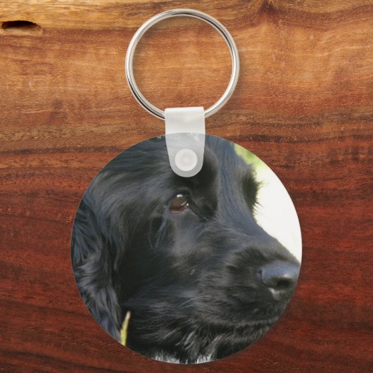 Black Cocker Spaniel Dog Sleutelhanger (Voorkant)