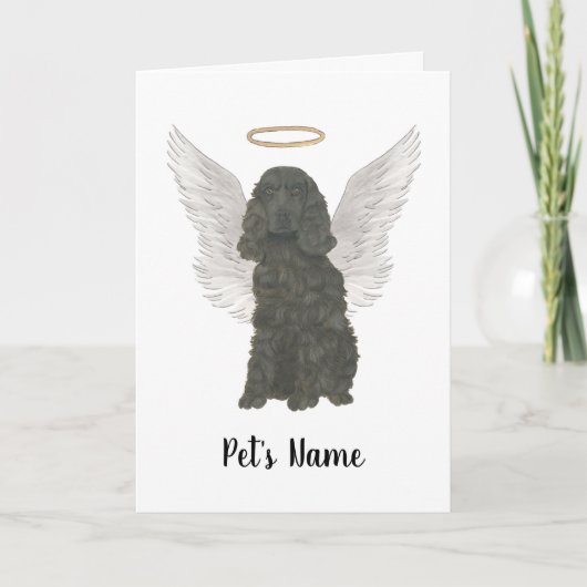 Black Cocker Spaniel Dog Sympathie Memorial Kaart (Voorkant)
