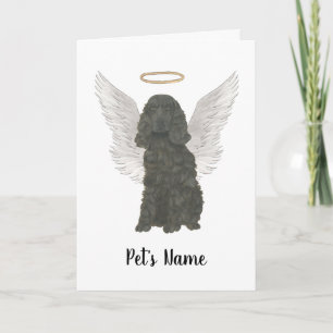 Black Cocker Spaniel Dog Sympathie Memorial Kaart