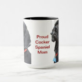 Black Cocker Spaniel Head Mok (Midden)