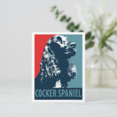 Black Cocker Spaniel Hope Pop Art Briefkaart (Staand voorkant)