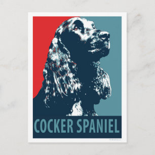 Black Cocker Spaniel Hope Pop Art Briefkaart