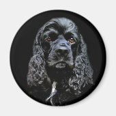 Black Cocker Spaniel Magneet (Voorkant)