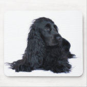 Black Cocker Spaniel Mousepad Muismat (Voorkant)