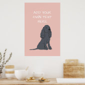 Black Cocker Spaniel Persoonlijke hond Poster (Keuken)