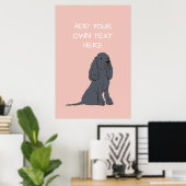Black Cocker Spaniel Persoonlijke hond Poster (Thuiskantoor)