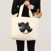 Black Cocker Spaniel Play Grote Tote Bag (Voorkant (product))