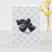 Black Cocker Spaniel Play Kaart (Gele Bloem)