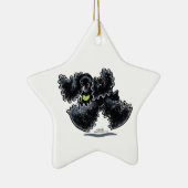 Black Cocker Spaniel Play Keramisch Ornament (Rechts)