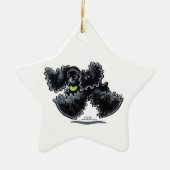 Black Cocker Spaniel Play Keramisch Ornament (Voorkant)