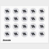 Black Cocker Spaniel Play Ronde Sticker (Vel)