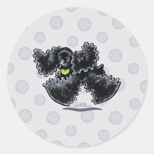 Black Cocker Spaniel Play Ronde Sticker (Voorkant)
