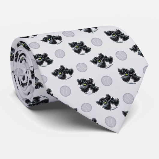 Black Cocker Spaniel Play Stropdas (Opgerold)