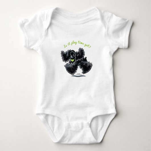 Black Cocker Spaniel Playtime nog Romper (Voorkant)